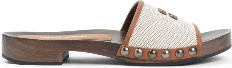 Miu Miu - Sandalen - Beige - Low Heel Open-Toe