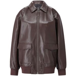 Anine Bing, Dames, Jassen, Bruin, Maat: XS Leer,