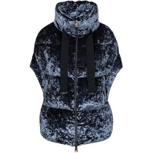 Herno, Dames, Jassen, Grijs, Maat: S Velours,