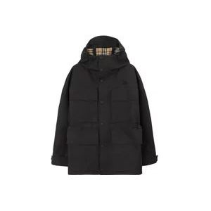 Burberry Klassieke Heren Winterparka , Black , Heren , Maat: XL