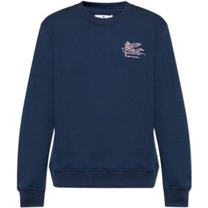 Etro, Heren, Sweatshirts & Hoodies, Blauw, Maat: M Katoen,
