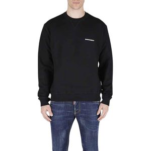 Dsquared2, Heren, Sweatshirts & Hoodies, Zwart, Maat: S Katoen,