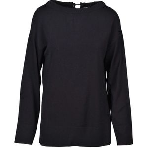 Alpha Studio, Dames, Truien, Zwart, Maat: M Nylon,