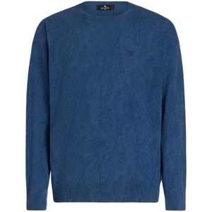 Etro, Heren, Truien, Blauw, Maat: M Wol,