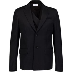 Off White, Heren, Jassen, Zwart, Maat: L Wol,