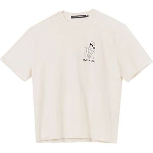 Karl Lagerfeld, Dames, Tops, Wit, Maat: XS Katoen,