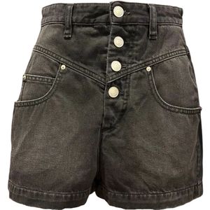 Marant étoile, Dames, Korte broeken, Zwart, Maat: XS Denim,