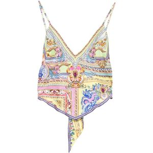 Camilla, Dames, Tops, Veelkleurig, Maat: M Zijde,