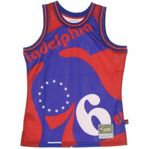 Mitchell & Ness, Heren, Tops, Veelkleurig, Maat: L Poliester,
