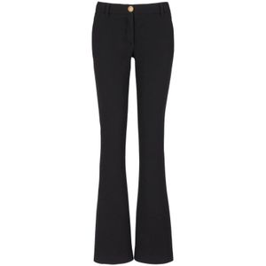 Balmain Bootcut crepe broek , Black , Dames , Maat: M