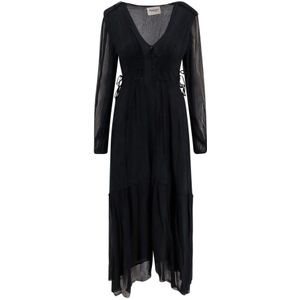 Marant étoile, Dames, Jurken, Zwart, Maat: S Viscose,