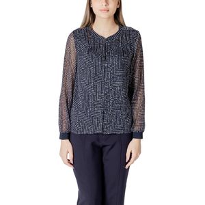 Street One, Dames, Blouses & Shirts, Blauw, Maat: S Chiffon,