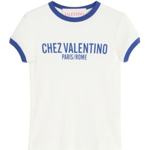 Valentino, Dames, Tops, Wit, Maat: L Katoen,
