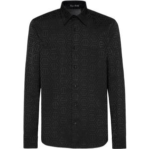 Philipp Plein, Heren, Overhemden, Zwart, Maat: M