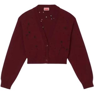 Kenzo, Dames, Truien, Rood, Maat: XS Katoen,