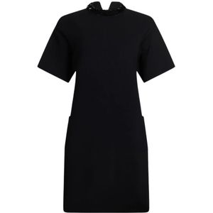 Liu Jo, Dames, Jurken, Zwart, Maat: S Viscose,