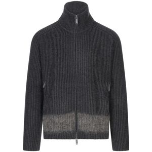 Dsquared2, Heren, Truien, Grijs, Maat: S Wol,