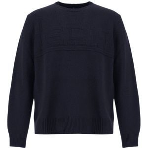 Herno, Heren, Truien, Blauw, Maat: M Wol,