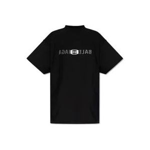 Balenciaga T-shirt met logo , Black , Heren , Maat: M