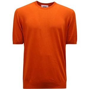 Alpha Studio, Heren, Tops, Oranje, Maat: XL Katoen,