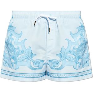 Versace, Heren, Badkleding, Blauw, Maat: XL Poliester,