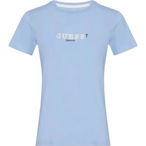 Guess, Dames, Tops, Blauw, Maat: XS Katoen,