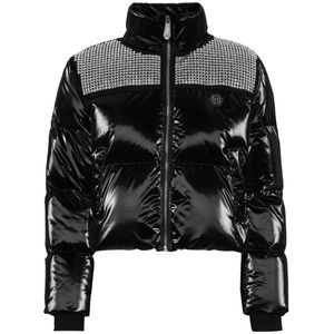 Philipp Plein, Dames, Jassen, Zwart, Maat: XS Nylon,