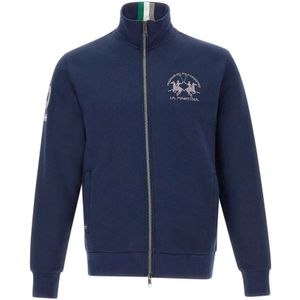 La Martina, Heren, Sweatshirts & Hoodies, Blauw, Maat: L Katoen,