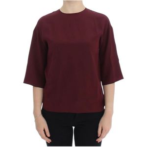 Dolce & Gabbana, Dames, Blouses & Shirts, Rood, Maat: 3XS Zijde,