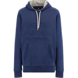 La Martina, Heren, Sweatshirts & Hoodies, Blauw, Maat: 3XL