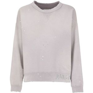 Maison Margiela, Heren, Sweatshirts & Hoodies, Paars, Maat: XL Katoen,