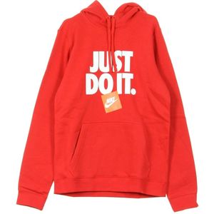 Nike, Heren, Sweatshirts & Hoodies, Rood, Maat: XL