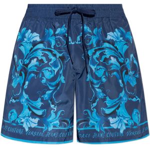 Versace Jeans Couture, Heren, Korte broeken, Blauw, Maat: M