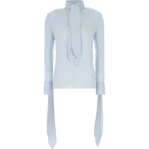Givenchy, Dames, Tops, Blauw, Maat: S Zijde,