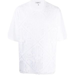 Valentino, Heren, Tops, Wit, Maat: S Katoen,