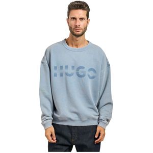 Hugo - Vintage Logo Sweatshirt - Blauw - Heren - Katoen