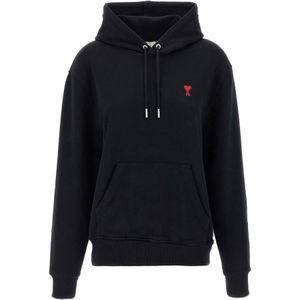 Ami Paris, Dames, Sweatshirts & Hoodies, Zwart, Maat: XS Katoen,