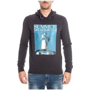 Armani Jeans, Heren, Sweatshirts & Hoodies, Blauw, Maat: L Katoen,