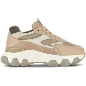 Hogan Beige Sneakers Hyperactive Design , Beige , Dames , Maat: 40 EU