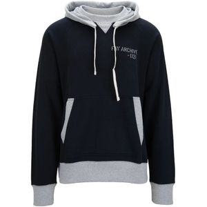 Fay, Heren, Sweatshirts & Hoodies, Zwart, Maat: M Katoen,