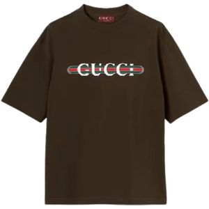Gucci, Heren, Tops, Bruin, Maat: XL Jersey,
