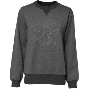 Dolce & Gabbana, Dames, Sweatshirts & Hoodies, Grijs, Maat: 3XS Katoen,
