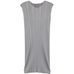 Issey Miyake, Dames, Jurken, Grijs, Maat: M Poliester,