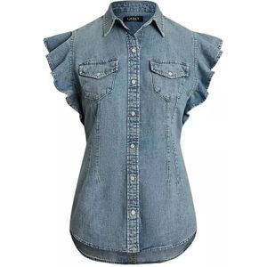 Ralph Lauren, Dames, Blouses & Shirts, Blauw, Maat: S