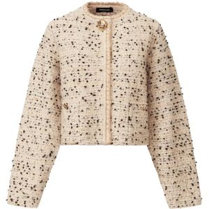 Fabiana Filippi, Dames, Jassen, Beige, Maat: M Tweed,
