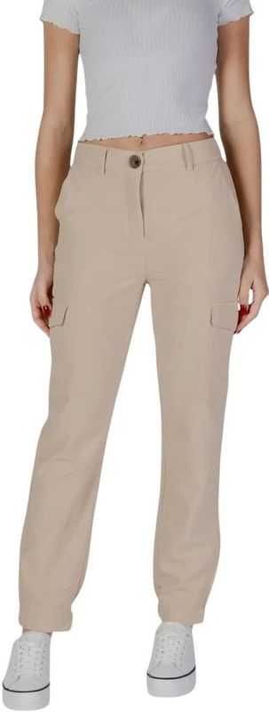 B.young - Plain Zip-Button - Cargobroek - Beige
