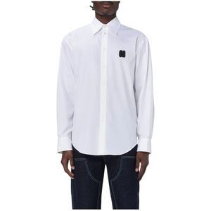 Msgm, Heren, Overhemden, Wit, Maat: M Katoen,