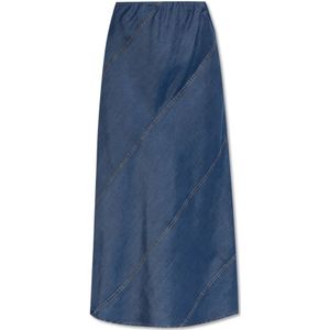 Rok - PARSON - Effen - Denim - Lange A-lijn - Normale Pasvorm