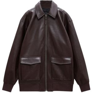 Anine Bing, Dames, Jassen, Bruin, Maat: XS Leer,