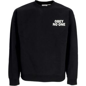 Obey, Heren, Sweatshirts & Hoodies, Zwart, Maat: S Katoen,